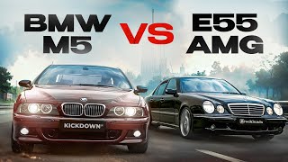 BMW M5 E39 против Mercedes E55 AMG W210  немецкие Легенды 2000х [upl. by Gustafsson30]