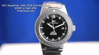 IWC 3536 Aquatimer 2000 Stainless Steel [upl. by Lemhar]