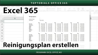 Reinigungsplan für das ganze Haus zum Ausdrucken erstellen  Excel 365 Tutorial [upl. by Seligman]