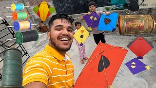 Kite Shopping 2023  Kite And Manjha Buying From Best Shop  Biggest Kites Shopping 2023  Kite Fly [upl. by Leamhsi983]