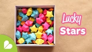 Como hacer estrellitas de papel  Estrellitas Infladas  Lucky Stars Howto ✂️ Craftingeek [upl. by Adaha729]