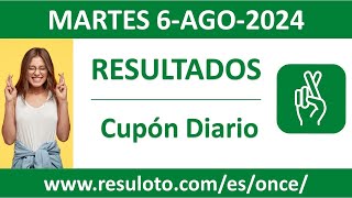 Resultado del sorteo Cupon Diario del martes 6 de agosto de 2024 [upl. by Nas562]