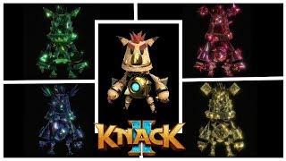 Knack 2  All Unlockable Knacks  Shooter Knack Vampire Knack Saber Knack Speedy Knack [upl. by Macleod921]