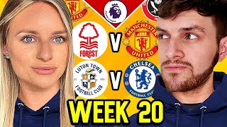 PREMIER LEAGUE PREDICTIONS WEEK 20 [upl. by Eulalia]