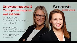 Geldwäschegesetz amp Transparenzregister was ist neu [upl. by Ahsrav]