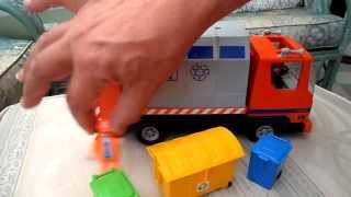 PLAYMOBIL GERMAN RECYCLING GARBAGE TRUCK TOY [upl. by Efron130]