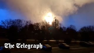 Explosion and fireball seen in Tennessee after tornadoes rip through county [upl. by Airec107]