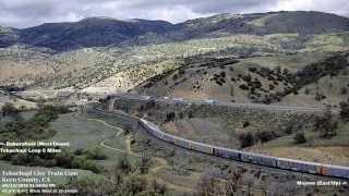 Tehachapi Live Train Cam At West Cable [upl. by Suirad]