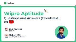 Wipro Aptitude Questions and Answers TalentNext [upl. by Ennaillij788]