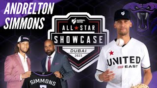 ANDRELTON SIMMONS  Game winning RBI in 1st ever BASEBALL UNITED game All Star Showcase 2023 [upl. by Garey]