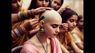 Indian women headshave latest new headshave Buzzcut barbershop Baldbeauty baldbaldi mundan [upl. by Livy]