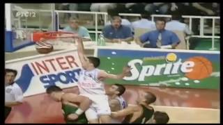 Saša Danilović dunks on Arvydas Sabonis Eurobasket 1995 Final [upl. by Llenahs]