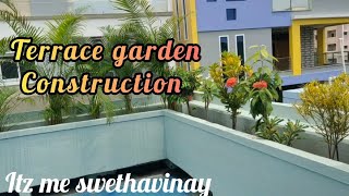 terrace garden constructionrooftopgardenterracegarden [upl. by Tnomed]