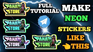 How to make neon stickers for telegram gaming channel Make stickers full tutorial bgmi stickers [upl. by Carilyn]