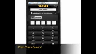 Quick Balance  ASB Mobile Banking [upl. by Esiuol162]