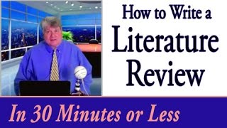 How to Write a Literature Review in 30 Minutes or Less [upl. by Aztinaj]