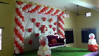 Joyfun balloon decoration  new balloon decoration ideas birthday decorationsagai stage decoration [upl. by Laekcim524]