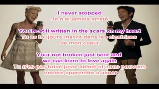 Pink  Just Give Me a Reason LYRICS  traduction francaise [upl. by Yramesor291]