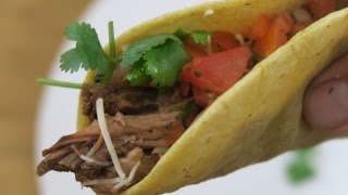 Slow Cooker Beef Brisket Barbacoa Tacos [upl. by Ramos]