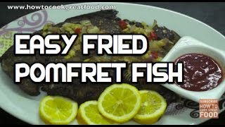 Fried Pomfret Chinese style Fish Recipe [upl. by Leitman]