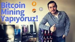 Bitcoin Madenciliği Yapıyoruz İlk Mining Rig Kurulumu [upl. by Riffle]