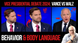 JD Vance amp Tim Walz Vice Presidential Debate Behavior and Body Language [upl. by Aieken]