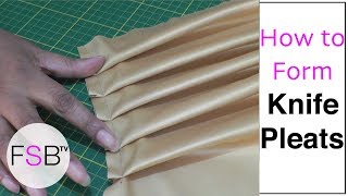 Forming Knife Pleats [upl. by Fennessy]