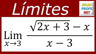 LÍMITES ALGEBRAICOS  Ejercicio 19 [upl. by Daphie]