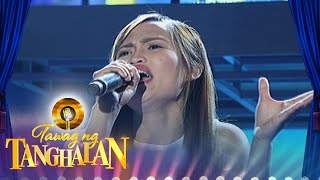 Tawag ng Tanghalan Reyssa Luntayao sings quotIsang Linggong Pagibigquot [upl. by Nosreve]