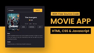 Movie Guide App With Javascript  HTML CSS amp Javascript [upl. by Nhtanhoj]