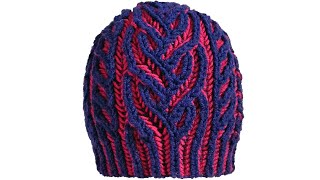 Brioche knitting Interweave hat knitting patterns [upl. by Latrena]