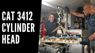 CAT 3412 Cylinder head valve guide inspection [upl. by Frieda]