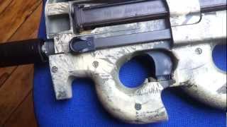 Custom Paint camouflage P90 airsoft gun [upl. by Lrat]