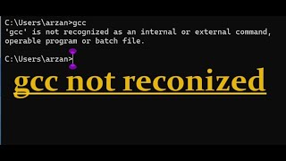 How to fix gcc is not recognized as an internal or external command [upl. by Helbonna518]