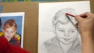 CÓMO HACER UN RETRATO RÁPIDO A LÁPIZ Cara de niño pequeño [upl. by Nylkoorb]