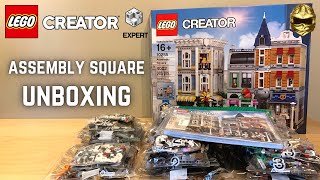 LEGO Creator Expert Assembly Square Unboxing Modular Buildings 10255 [upl. by Liamsi]