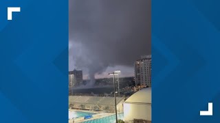 Bills fan video of apparent tornado in Fort Lauderdale [upl. by Naashar]