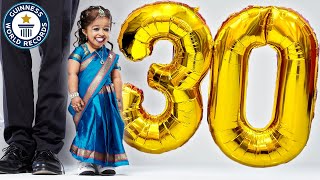 Worlds Shortest Woman Jyoti Amge Celebrates 30th Birthday  Guinness World Records [upl. by Yhcir634]