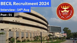 ESIC Recruitment 2024  ESIC Senior Resident Recruitment 2024 [upl. by Ennair]