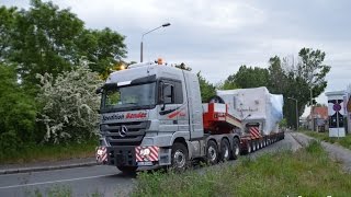 Bender Schwertransport  126t mit Brückenauflagen nach Tschechien [upl. by Danice998]