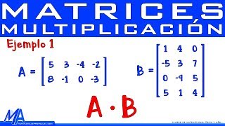 Multiplicación de matrices  Producto de matrices  Ejemplo 1 [upl. by Campball]