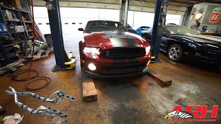 Installing LONGTUBE HEADERS ON MY SHELBY GT500 [upl. by Yvaht]