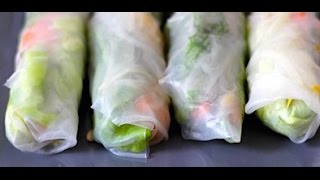 Les rouleaux de printemps  Recette cru vegan [upl. by Iggem242]