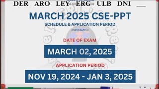 Civil Service Exam Date for 2025  Reviewer [upl. by Kaia]