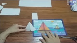 DOBRADURA E COMPOSIÇÃO  BARCO À VELA EM MOVIMENTO  AULA DE ARTES PARA SALA DE AULA [upl. by Peih26]