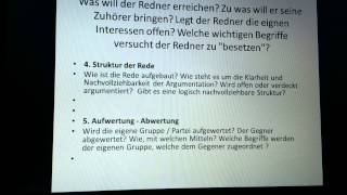 Politische Rede analysieren  Aufbau einer Redenanalyse [upl. by Desberg]