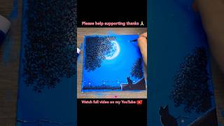 Moon Painting shorts painting satisfying video viral [upl. by Efren790]