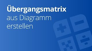 Mathematik Erstellen einer Übergangsmatrix mit Hilfe eines Diagramms  Mathematik [upl. by Vickey]