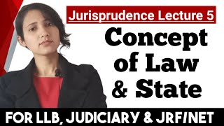 Concept of Law and State in Jurisprudence  Jurisprudence Lecture 5 [upl. by Anyaj709]