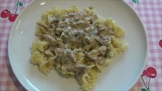 Schweinegeschnetzeltes mit Rahmchampignonsoße im Thermomix TM 31 [upl. by Nylqcaj]